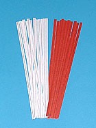 6" Red Paper Twist Ties 2000/bx