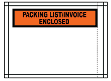 4 1/2"x5 1/2" Combo Invoice - Packaging List Envelopes 1000/cs