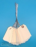 3-1/2"x6-1/2" #8 Manila Tags with wires 1000-bx