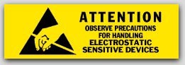 5/8x2" Attention Electrostatic Sensitive Devices 1000/rl