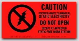 3x5" Caution Do Not Open Labels 500/rl