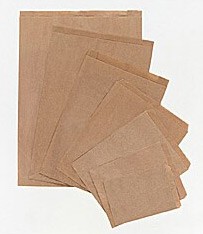8-1/2x11 Brown Paper Merchandise Bags - 2000/cs