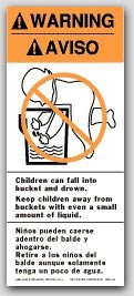 2-1/2x6" Labels Warning Childern Can Fall Into 500/rl