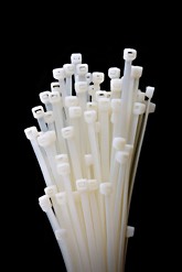 24" White Cable Ties aka "Zip Ties" - 50/pak