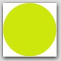 4" Diameter Flourescent Green Circle Labels 500/rl