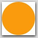 2" Diameter Flourescent Orange Circle Labels 1000/rl