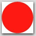 3/4" Diameter Flourescent Red Circle Labels 1000/rl