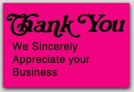 1x1-1/2" Thank You Labels 500/rl