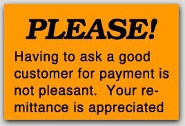 1x1-1/2" Remittance Is Appreciated Labels 500/rl