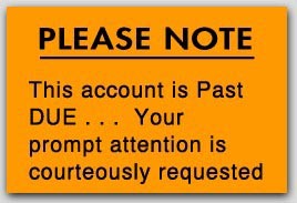 1x1-1/2" Past Due Labels 500/rl