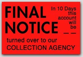 1x1-1/2" Final Notice Labels 500/rl