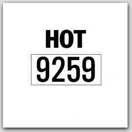 Hot 9259 Polycoated Tagboard Placards 25/pkg