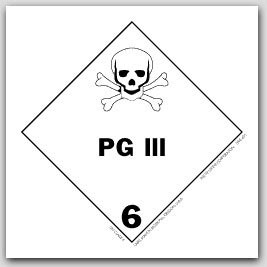 4x4" Class 6 PG III Vinyl Labels 500/rl