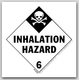 4x4" Class 6 Inhalation Hazard Paper Labels 500/rl
