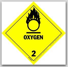 4x4" Class 2 Oxygen Paper Labels 500/rl