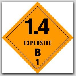 4x4" Class 1.4b Explosives Paper Labels 500/rl