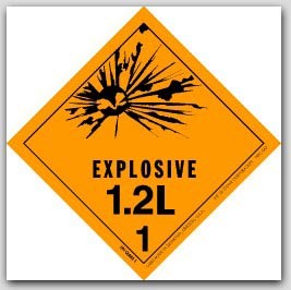 4x4" Class 1.2l Explosives Paper Labels 500/rl