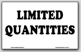 7-1/2x12" Limited Quantities Paper Labels 500/rl