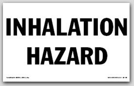 Inhalation Hazard Self Adhesive Vinyl Placards 25/pkg