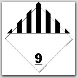 Misc Dangerous Class 9 Polycoated Tagboard Placards 25/pkg
