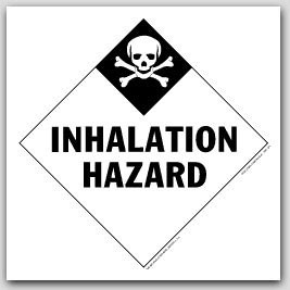 Inhalation Hazard Class 2 Polycoated Tagboard Placards 25/pkg