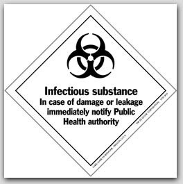 4x4" Class 6 Toxic and Infectious Substances Paper Labels 500/rl