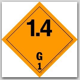 4x4" Class 1.4 Explosives Paper Labels G1 500/rl