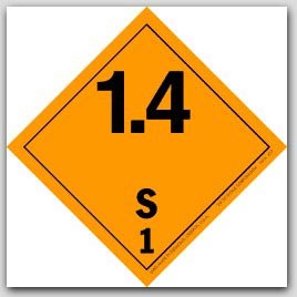 4x4" Class 1.4 Explosives Paper Labels S1 500/rl