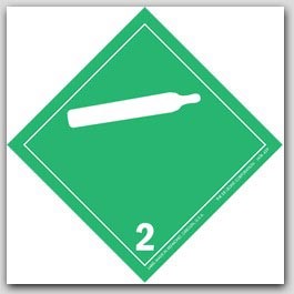 4x4" Class 2 Gases Paper Labels 500/rl