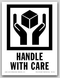 4x6" International Labels Handle With Care 500/rl