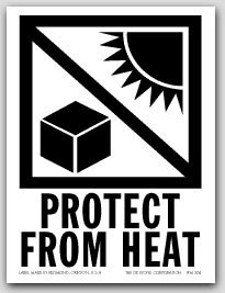 4x6" International Labels Protect From Heat 500/rl