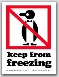 4x6" International Labels Keep From Freezing 500/rl