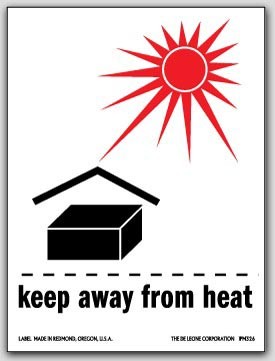 4x6" International Labels Keap Away From Heat 500/rl