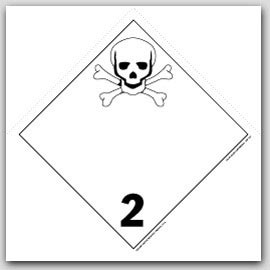 Gases Class 2 Polycoated Tagboard Placards 25/pkg