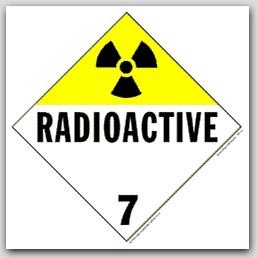 Radioactive Class 7 Polycoated Tagboard Placards 25/pkg