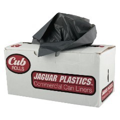 38x58" Gray CUB Roll Trash Can Liners 40/RL