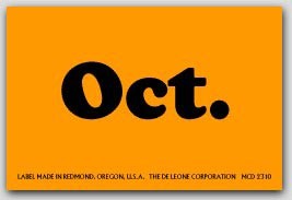 2x3" October Rectangle Labels 500/rl