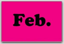 2x3" February Rectangle Labels 500/rl