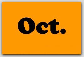 2x5" October Rectangle Labels 500/rl