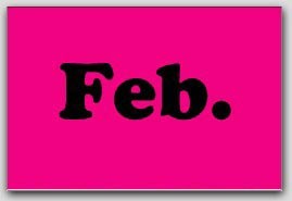 2x5" February Rectangle Labels 500/rl