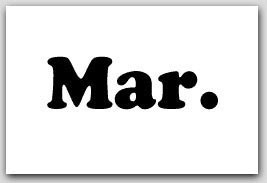 2x5" March Rectangle Labels 500/rl