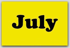 2x5" July Rectangle Labels 500/rl