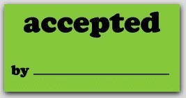 1-1/4x2-1/2" Accepted Labels 1000/rl