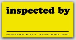 1x2" Inspected By Labels 1000/rl
