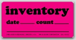 1x2" Inventory Date and Count Labels 1000/rl