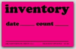 2-1/2x4" Inventory Date and Count Labels 500/rl