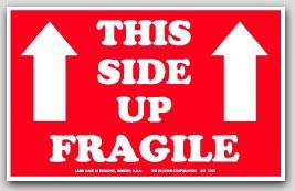 5x8" This Side Up Fragile Arrow Labels 1000/rl