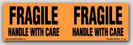 3x10" Handle with Care Fragile Labels 250/rl
