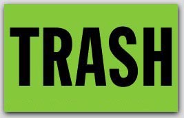 2-1/2x4" Trash Shipping Labels 500/rl