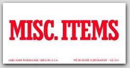 2x4" Misc Items Shipping Labels 500/rl